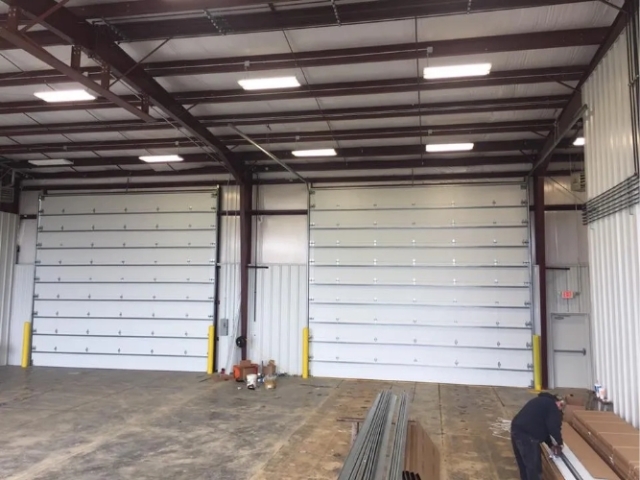 Large White Metal Garage Doors