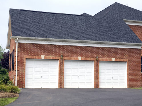 Three car garage on a home in Louisville, KY